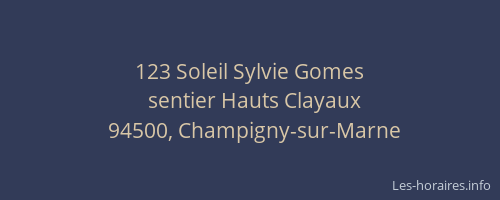 123 Soleil Sylvie Gomes