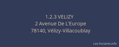 1.2.3 VELIZY