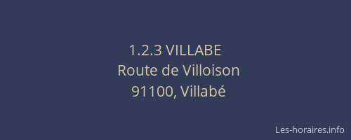 1.2.3 VILLABE