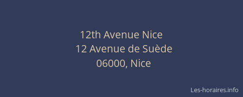 12th Avenue Nice