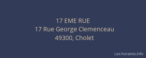 17 EME RUE