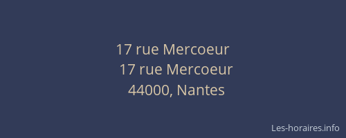 17 rue Mercoeur
