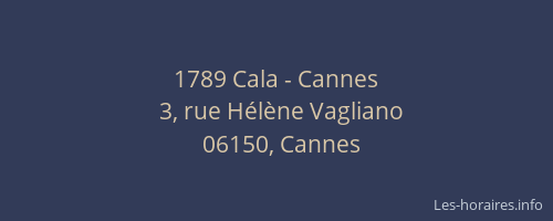 1789 Cala - Cannes