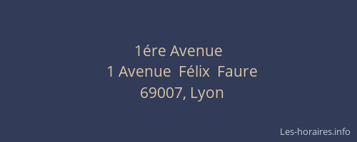 1ére Avenue