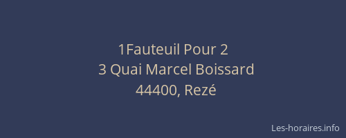1Fauteuil Pour 2