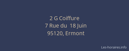 2 G Coiffure