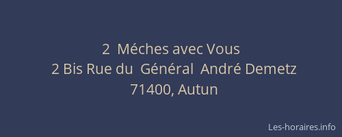 2  M&eacute;ches avec Vous