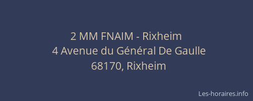 2 MM FNAIM - Rixheim