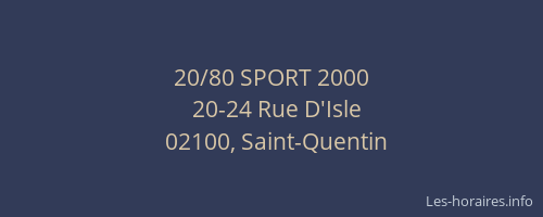 20/80 SPORT 2000