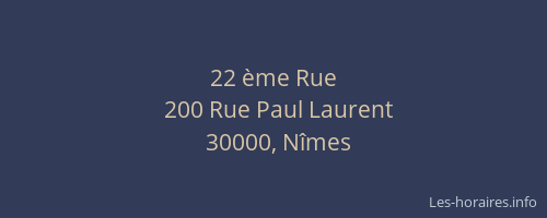 22 ème Rue