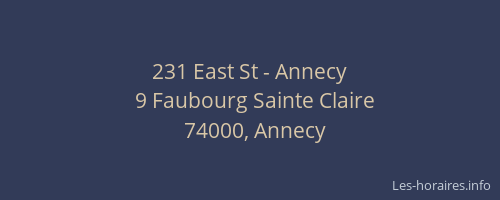 231 East St - Annecy
