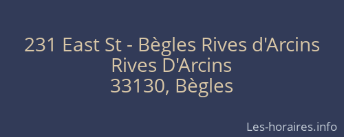 231 East St - Bègles Rives d'Arcins