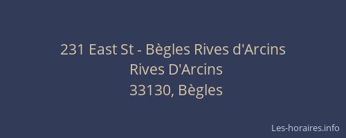 231 East St - Bègles Rives d'Arcins