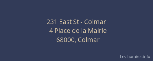 231 East St - Colmar