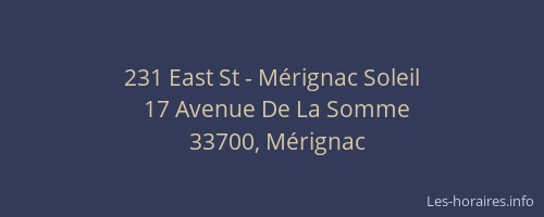 231 East St - Mérignac Soleil