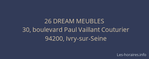 26 DREAM MEUBLES