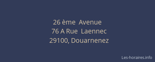 26 &egrave;me  Avenue