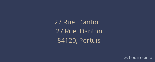 27 Rue  Danton