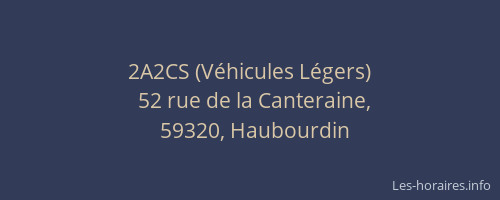 2A2CS (Véhicules Légers)