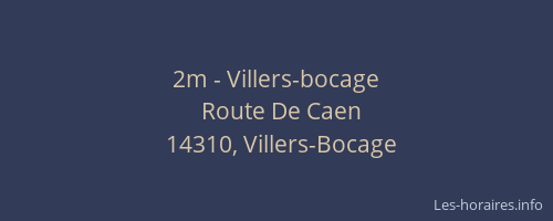 2m - Villers-bocage