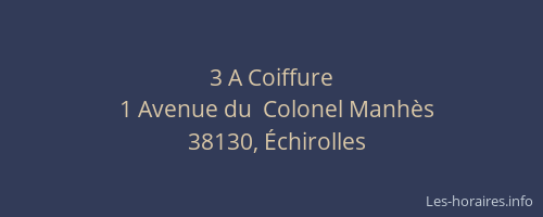 3 A Coiffure