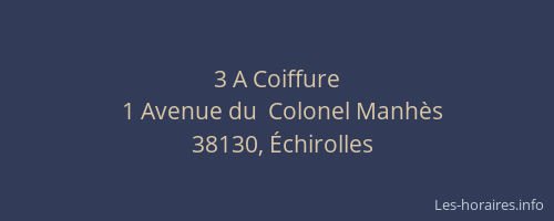 3 A Coiffure