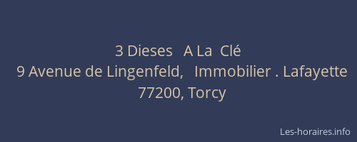 3 Dieses   A La  Clé