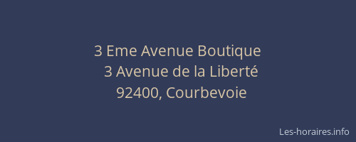 3 Eme Avenue Boutique