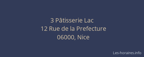 3 Pâtisserie Lac