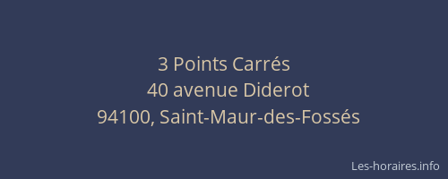 3 Points Carr&eacute;s