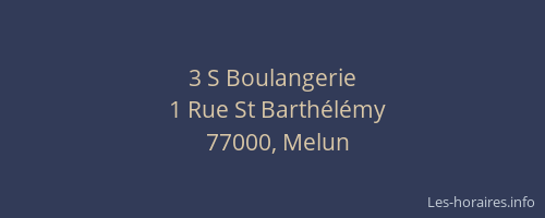 3 S Boulangerie