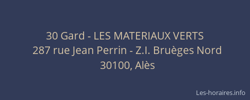 30 Gard - LES MATERIAUX VERTS