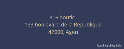 316 boutic