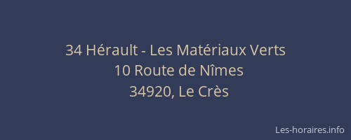 34 Hérault - Les Matériaux Verts