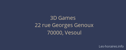 3D Games