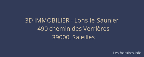 3D IMMOBILIER - Lons-le-Saunier