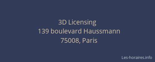 3D Licensing