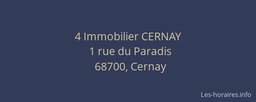 4 Immobilier CERNAY