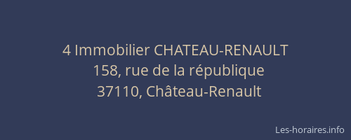 4 Immobilier CHATEAU-RENAULT