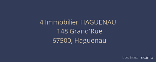 4 Immobilier HAGUENAU