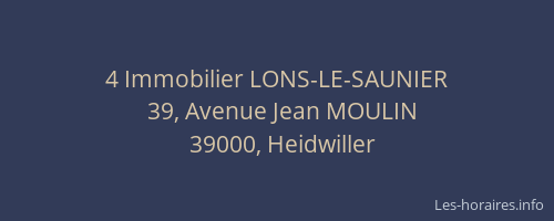 4 Immobilier LONS-LE-SAUNIER