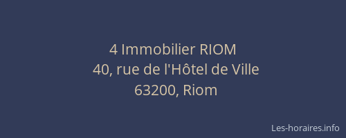 4 Immobilier RIOM