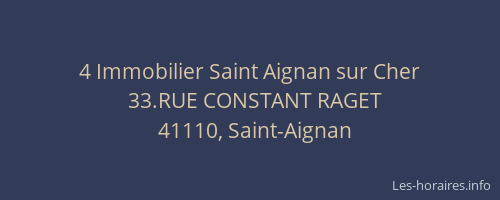 4 Immobilier Saint Aignan sur Cher