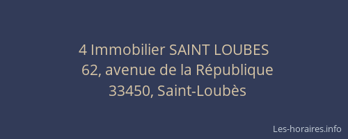 4 Immobilier SAINT LOUBES