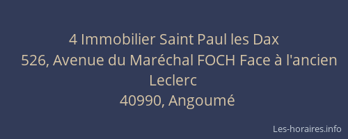 4 Immobilier Saint Paul les Dax
