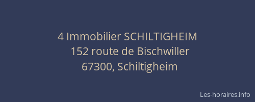 4 Immobilier SCHILTIGHEIM