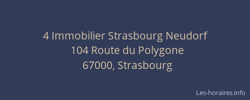 4 Immobilier Strasbourg Neudorf