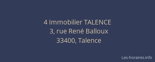4 Immobilier TALENCE