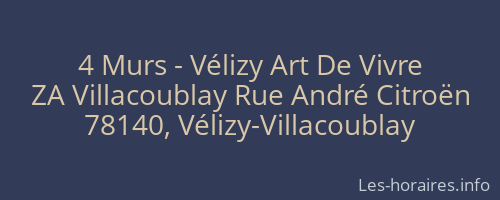 4 Murs - Vélizy Art De Vivre