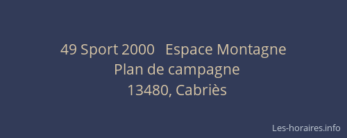 49 Sport 2000   Espace Montagne